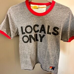 Aviator National Locals only ringer tee